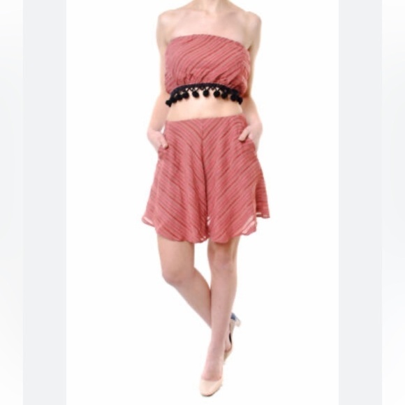 NWT For Love and Lemons Alessandra Striped Mini Skirt - Picture 1 of 9